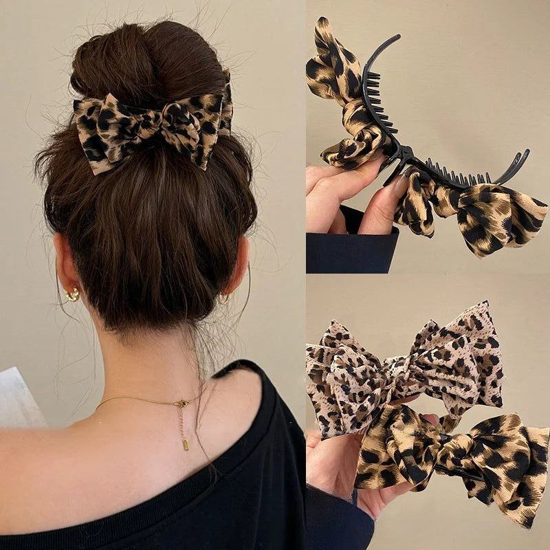1pc Leopard Bow Hairpin