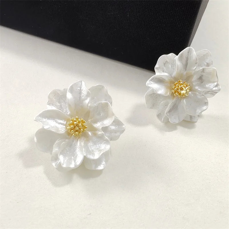 moon flower earrings
