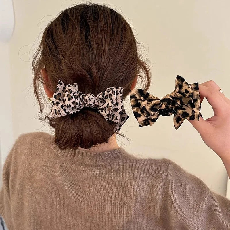 1pc Leopard Bow Hairpin