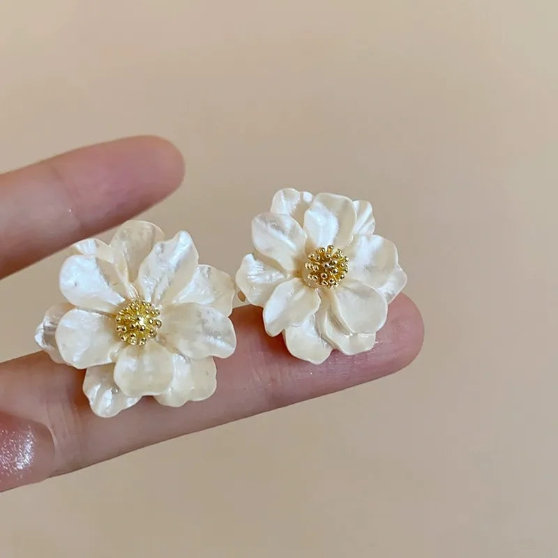 moon flower earrings