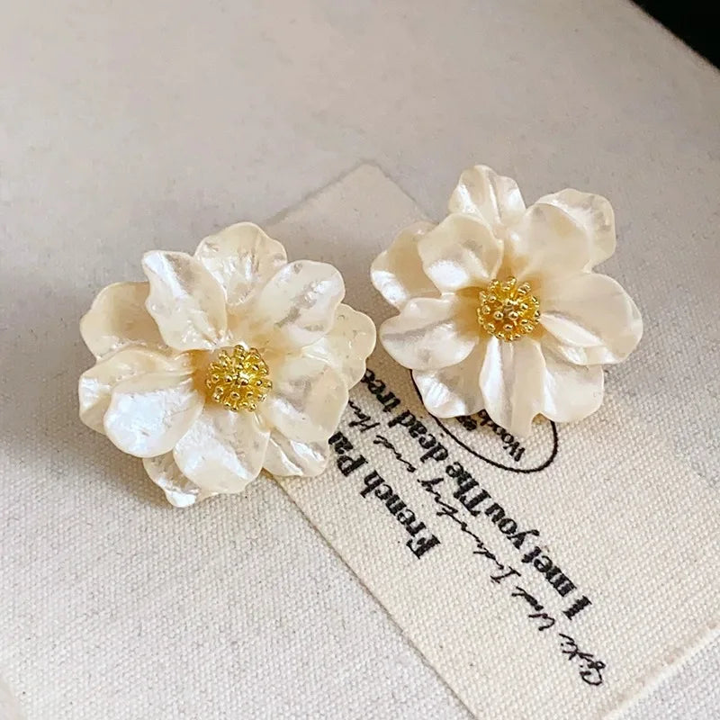 moon flower earrings